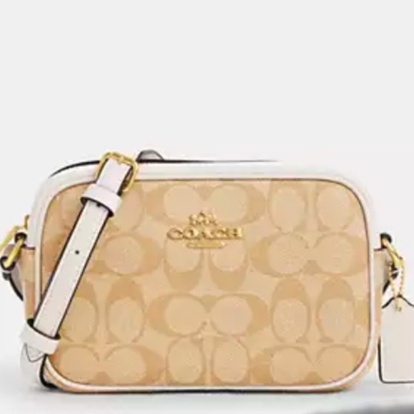 Coach Mini Jamie Camera Bag in Signature Canvas Crossbody Purse - Picture 1 of 9